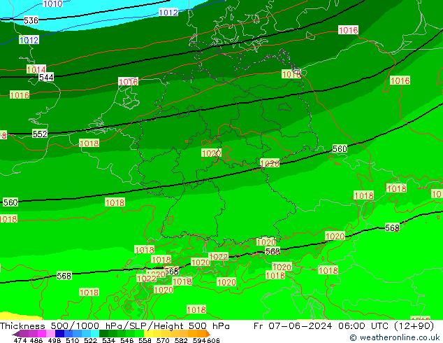 Thck 500-1000hPa Arpege-eu Sex 07.06.2024 06 UTC