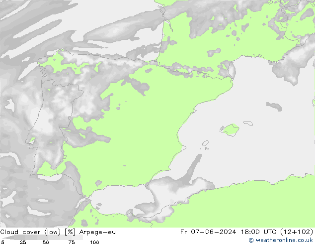 Nubes bajas Arpege-eu vie 07.06.2024 18 UTC