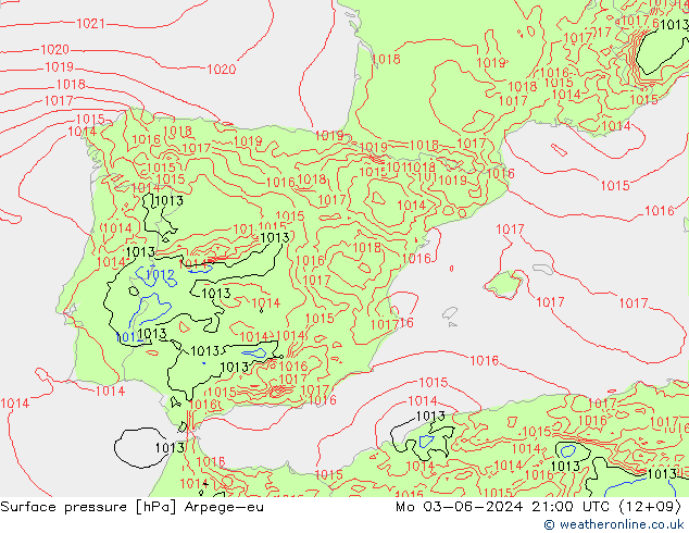 ciśnienie Arpege-eu pon. 03.06.2024 21 UTC