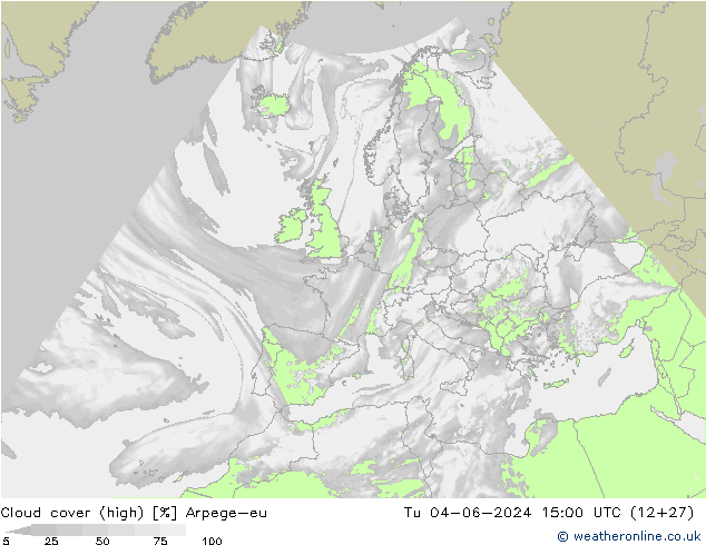 vysoký oblak Arpege-eu Út 04.06.2024 15 UTC