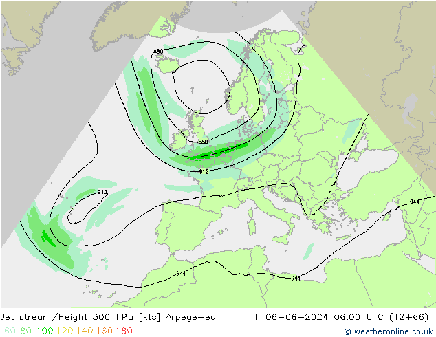 Jet Akımları Arpege-eu Per 06.06.2024 06 UTC