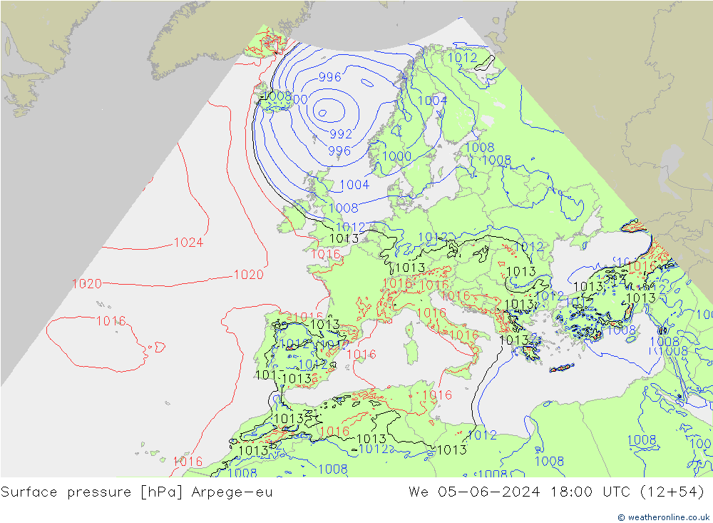 ciśnienie Arpege-eu śro. 05.06.2024 18 UTC