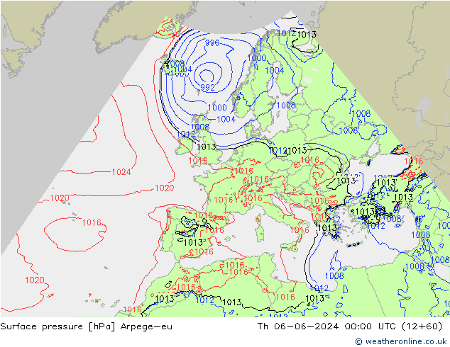 Luchtdruk (Grond) Arpege-eu do 06.06.2024 00 UTC