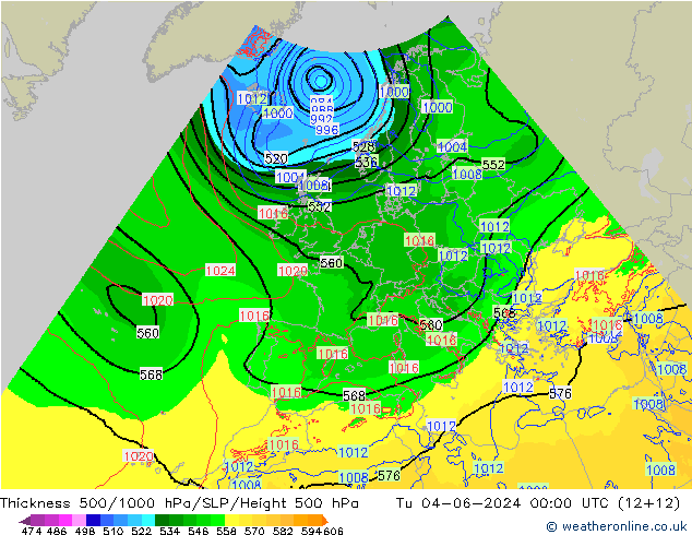 Thck 500-1000hPa Arpege-eu Tu 04.06.2024 00 UTC