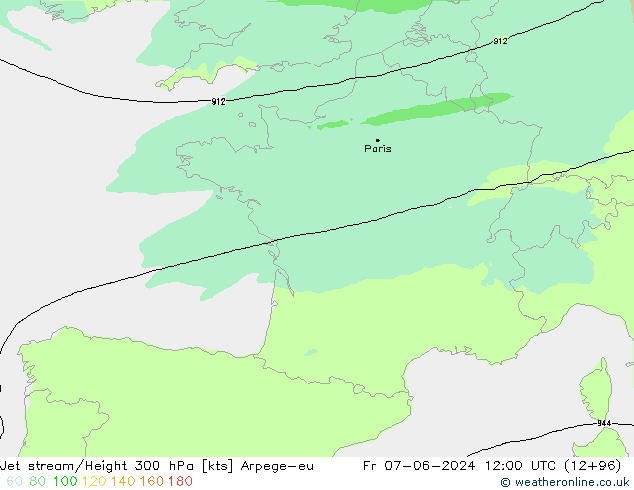 Corrente a getto Arpege-eu ven 07.06.2024 12 UTC