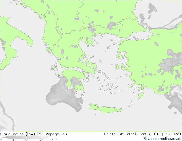 Bulutlar (düşük) Arpege-eu Cu 07.06.2024 18 UTC