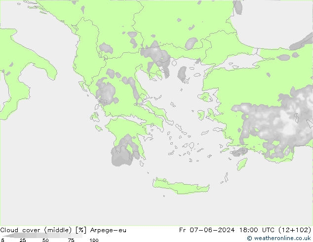 Nubi medie Arpege-eu ven 07.06.2024 18 UTC