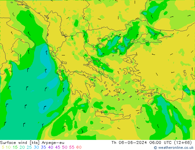 Bodenwind Arpege-eu Do 06.06.2024 06 UTC