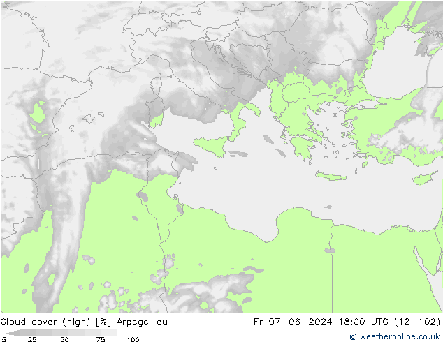 Bewolking (Hoog) Arpege-eu vr 07.06.2024 18 UTC