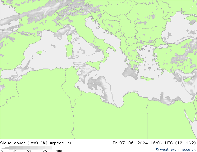 Bulutlar (düşük) Arpege-eu Cu 07.06.2024 18 UTC