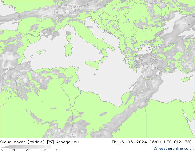 Bewolking (Middelb.) Arpege-eu do 06.06.2024 18 UTC