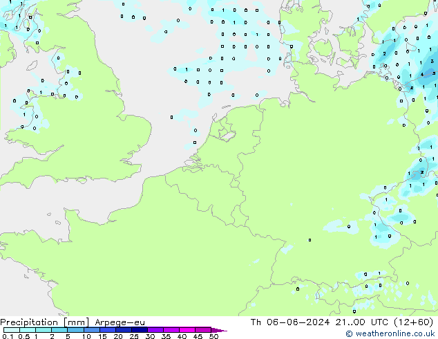 Niederschlag Arpege-eu Do 06.06.2024 00 UTC