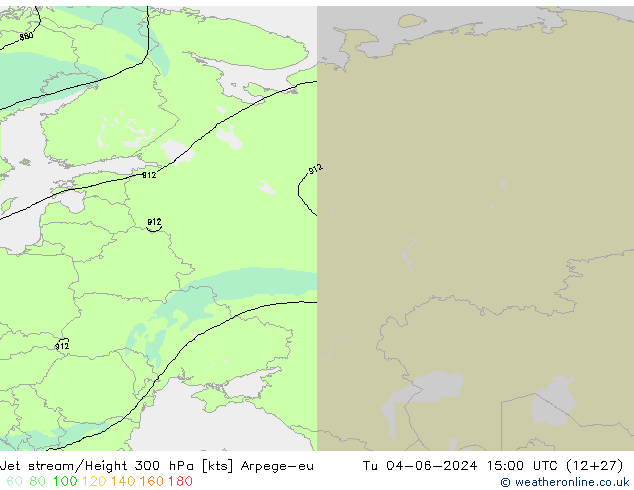 Jet Akımları Arpege-eu Sa 04.06.2024 15 UTC