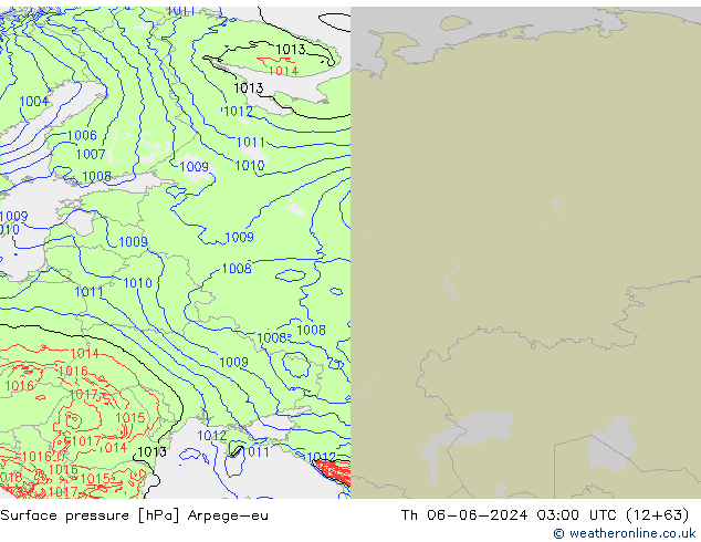 pressão do solo Arpege-eu Qui 06.06.2024 03 UTC