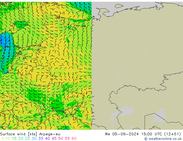  10 m Arpege-eu  05.06.2024 15 UTC