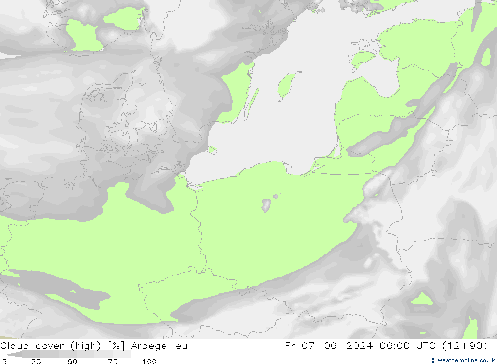 vysoký oblak Arpege-eu Pá 07.06.2024 06 UTC