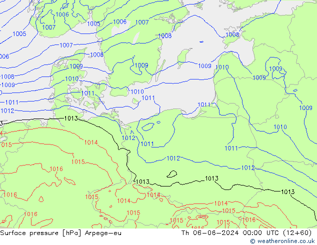 pressão do solo Arpege-eu Qui 06.06.2024 00 UTC