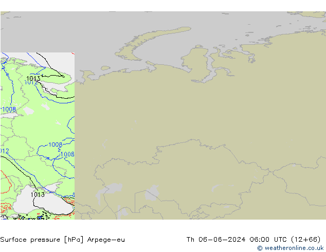 pressão do solo Arpege-eu Qui 06.06.2024 06 UTC