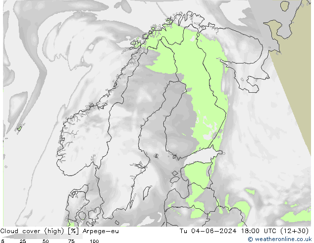 vysoký oblak Arpege-eu Út 04.06.2024 18 UTC