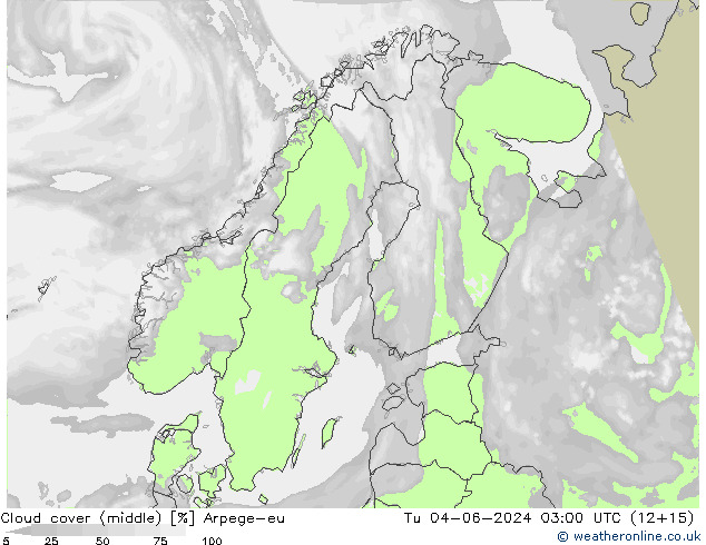 Nuages (moyen) Arpege-eu mar 04.06.2024 03 UTC