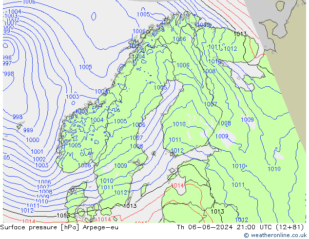 Bodendruck Arpege-eu Do 06.06.2024 21 UTC