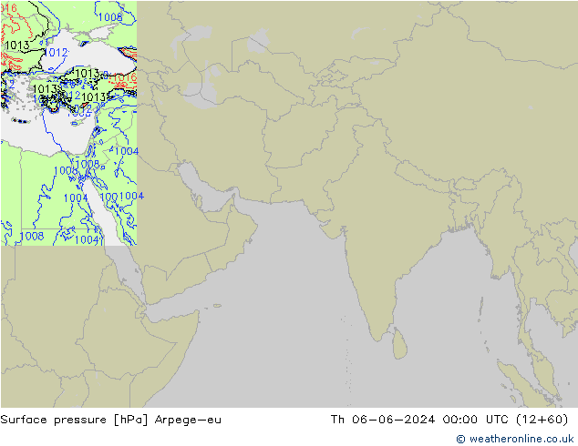 Surface pressure Arpege-eu Th 06.06.2024 00 UTC