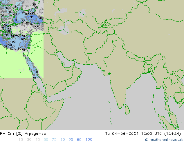 RH 2m Arpege-eu mar 04.06.2024 12 UTC