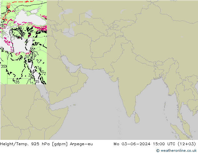 Height/Temp. 925 hPa Arpege-eu  03.06.2024 15 UTC