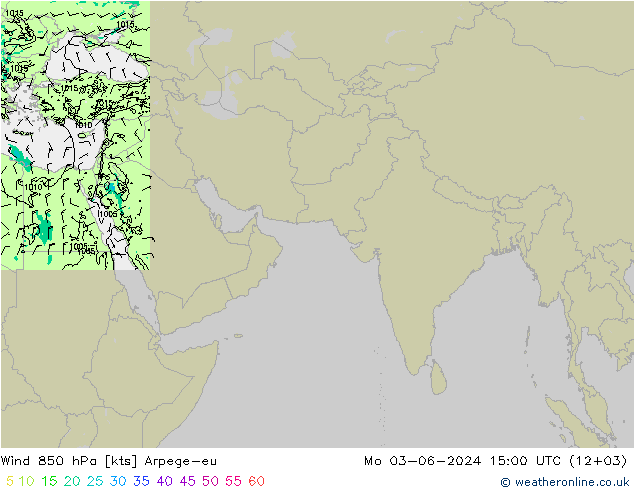 Wind 850 hPa Arpege-eu Mo 03.06.2024 15 UTC