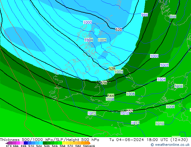 Thck 500-1000hPa Arpege-eu mar 04.06.2024 18 UTC