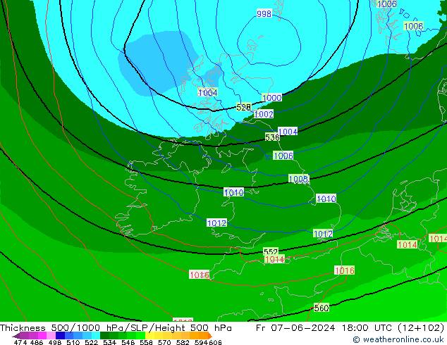 Thck 500-1000hPa Arpege-eu  07.06.2024 18 UTC