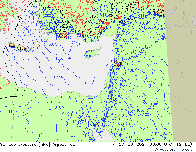 ciśnienie Arpege-eu pt. 07.06.2024 06 UTC