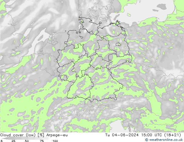 Wolken (tief) Arpege-eu Di 04.06.2024 15 UTC