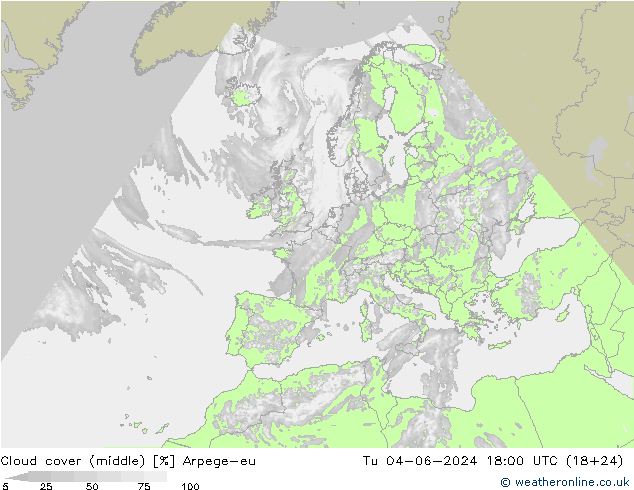 Nubes medias Arpege-eu mar 04.06.2024 18 UTC