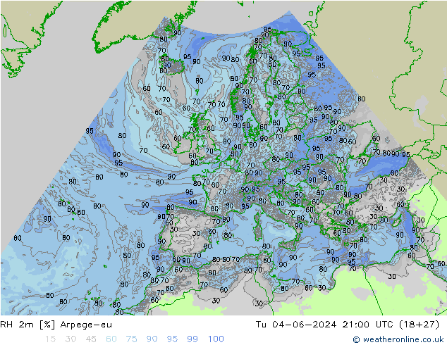 RH 2m Arpege-eu вт 04.06.2024 21 UTC