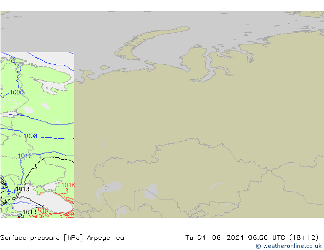 pression de l'air Arpege-eu mar 04.06.2024 06 UTC