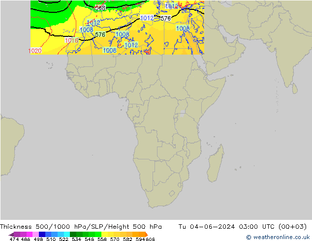 Thck 500-1000hPa Arpege-eu Tu 04.06.2024 03 UTC