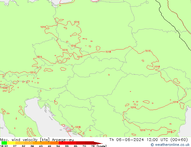 Windböen Arpege-eu Do 06.06.2024 12 UTC