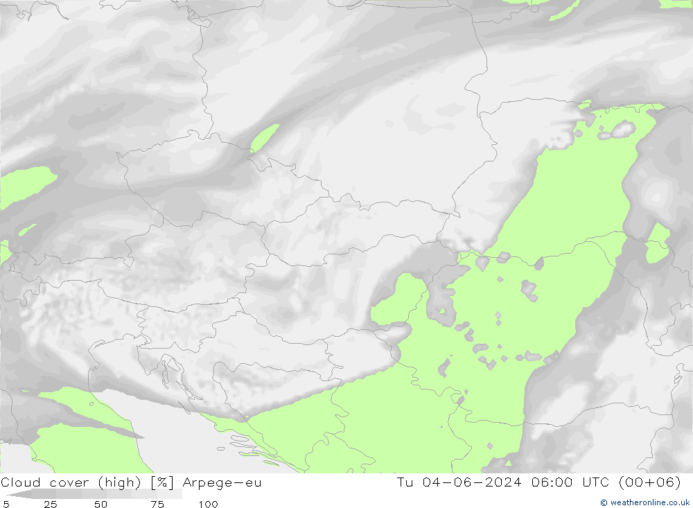 облака (средний) Arpege-eu вт 04.06.2024 06 UTC