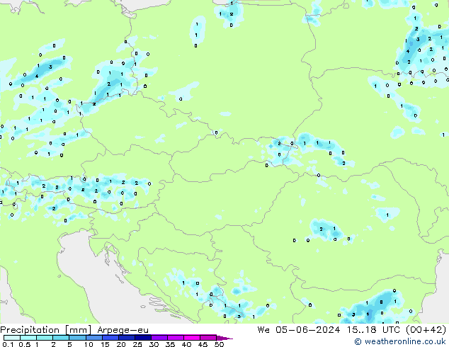 Yağış Arpege-eu Çar 05.06.2024 18 UTC