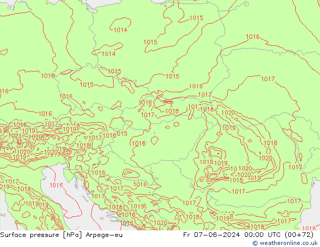 Bodendruck Arpege-eu Fr 07.06.2024 00 UTC