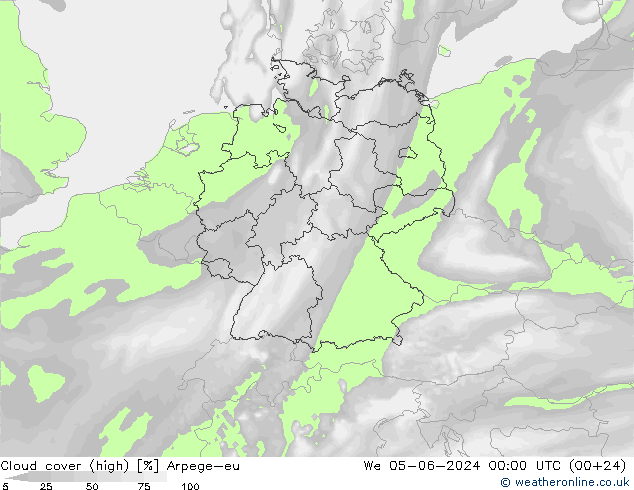 облака (средний) Arpege-eu ср 05.06.2024 00 UTC
