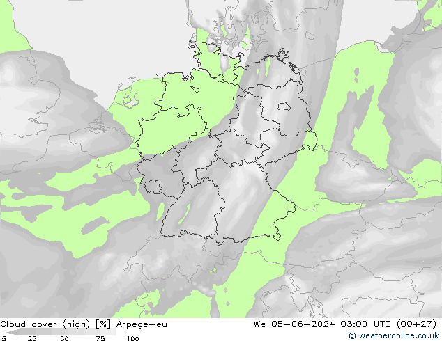 Bewolking (Hoog) Arpege-eu wo 05.06.2024 03 UTC