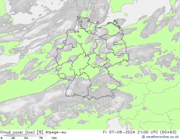 облака (низкий) Arpege-eu пт 07.06.2024 21 UTC