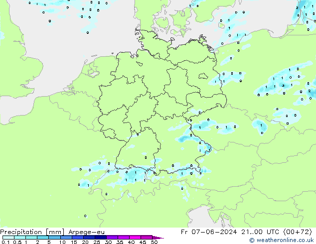 Precipitation Arpege-eu Fr 07.06.2024 00 UTC