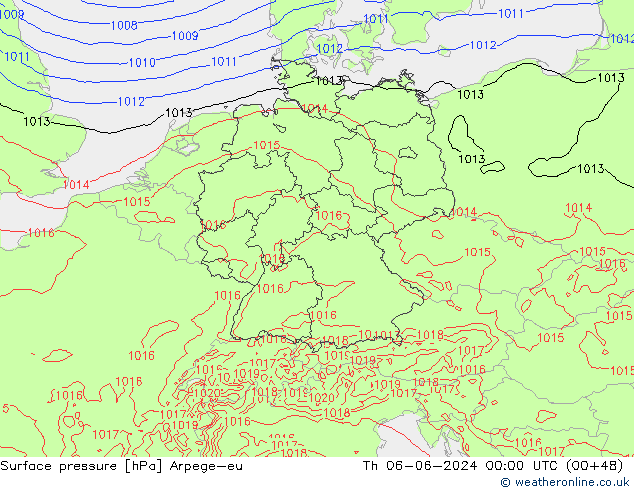 ciśnienie Arpege-eu czw. 06.06.2024 00 UTC