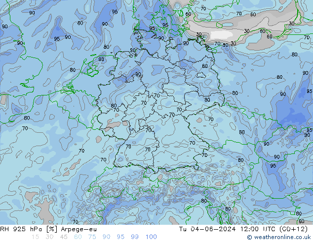 925 hPa Nispi Nem Arpege-eu Sa 04.06.2024 12 UTC