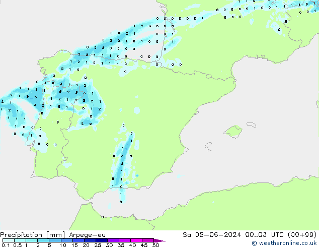 Yağış Arpege-eu Cts 08.06.2024 03 UTC