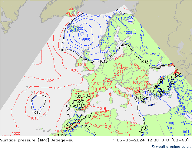 pression de l'air Arpege-eu jeu 06.06.2024 12 UTC