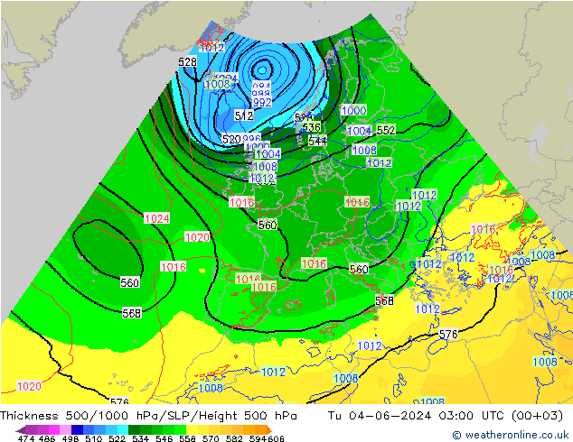 Thck 500-1000hPa Arpege-eu Út 04.06.2024 03 UTC